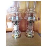 2 Brass & Glass Lamps