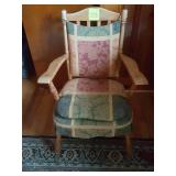 Country chair with cushions