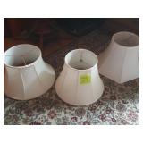 3 lamp shades off white