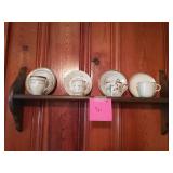 Vi ntage Shelf & Demitasse Sets