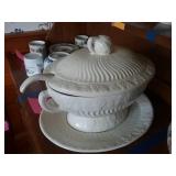 Soup Tureen Underplate Ladle Repaired