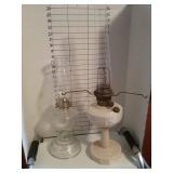 Lincoln Drape Oil Lamp Alladin Clear Glass Oil