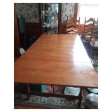 Drop Leaf 2 extra Leaves Table w/ 4 Ladder back