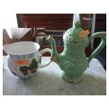 Green Teapot Strawberry Pitcher
