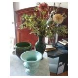 3 Piece Lot Jardinier Haeger Vase Chipped Vase