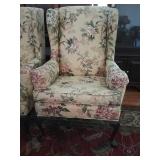 Floral  Wing Back Chair Ethan Allen