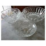 3 Piece Pressed Glass Bowls