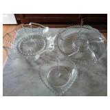 3 Piece Candlewick Glass Lot