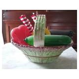 Glass Fruit with Basket