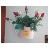 Hanging Tin w/ roses