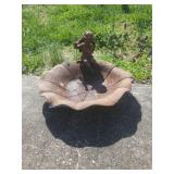 Metal bird bath top