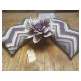 Purple And Gray Accent Pieces 3 pieces glass vase