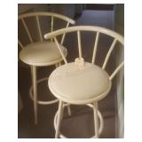 Metal Bar Stool Pair 29 inches to seat, swivel