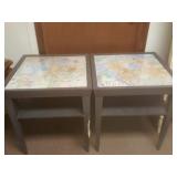 Matching End Tables Maps Under Glass