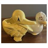 Vintage McCoy Yellow Duck Planter & White Duck