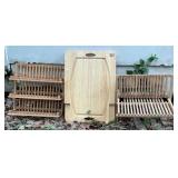 Two wooden drying racks JA Henckels cutting