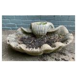 Sea shell water fountain, cords have been cut so