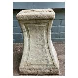 Concrete garden pedestal plinth, has two bottom