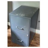 2 drawer metal filing cabinet 16x14x25 tall