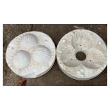 Vintage plaster or concrete mold, 14 x 14 in