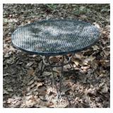 Vintage metal mesh top table, 17 inches tall x 23