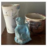 Studio Pottery Group ï¿½ Hand Thrown Vase, Bowl &