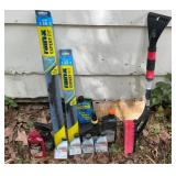 Car lot two brand new wiper blades. All bottles
