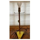 Industrial style hand made lamp. 23x5.5 powers on