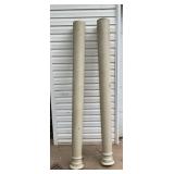 2 Vintage wooden columns. See pics for damage.