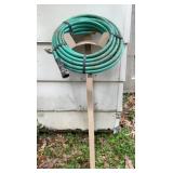 Green water hose needs a good cleaning plus a