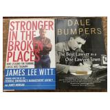 2 Autographed books. James Lee Witt, Stronger in