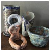 Signed NG Studio Art Pottery Lot - Neil Gillespie