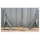 2 Victorian-style cast iron shelf brackets, vine