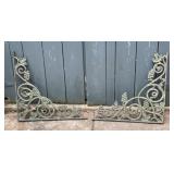 2 Vintage Eastlake style cast iron brackets,
