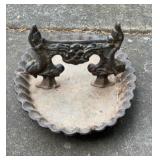 Antique cast iron boot scraper. 12x8