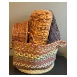 5 baskets , largest is 8 inches tall x 12 inches