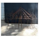 2 Vintage Wire Garden Cloche Frame / Decorative