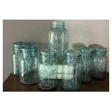 Vintage Ball Ideal & Perfect Mason Aqua Blue