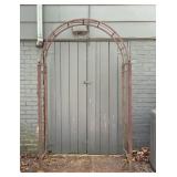 Vintage wrought iron garden arch, 84 inches tall
