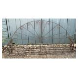 Vintage wrought iron window box planter, 22.5