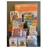 Wooden jigsaw puzzles, mini twister, magic grow