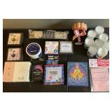 Candles, incense, affirmation cards, Mudras, gum