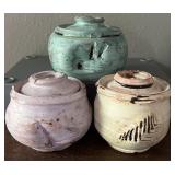 Studio Pottery Lidded Jars ï¿½ Hand Thrown