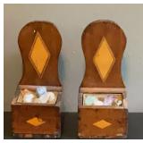 Vintage Handcrafted Wood Boxes Filled with
