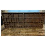 Vintage wood printers tray 13.5x33