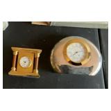 2 Small Desk Clocks, Elliptical , Lippo Life clock