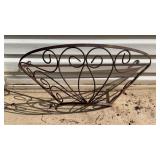 Metal outdoor wall plant holder. 28x11x8