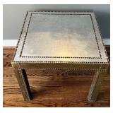 Franco Tacchini Italian Brass Nailhead Side Table