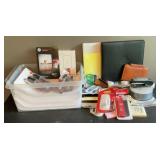 Office supplies, paper, large sharpies, photo