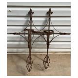 2 Decorative hand-forged iron cross candle